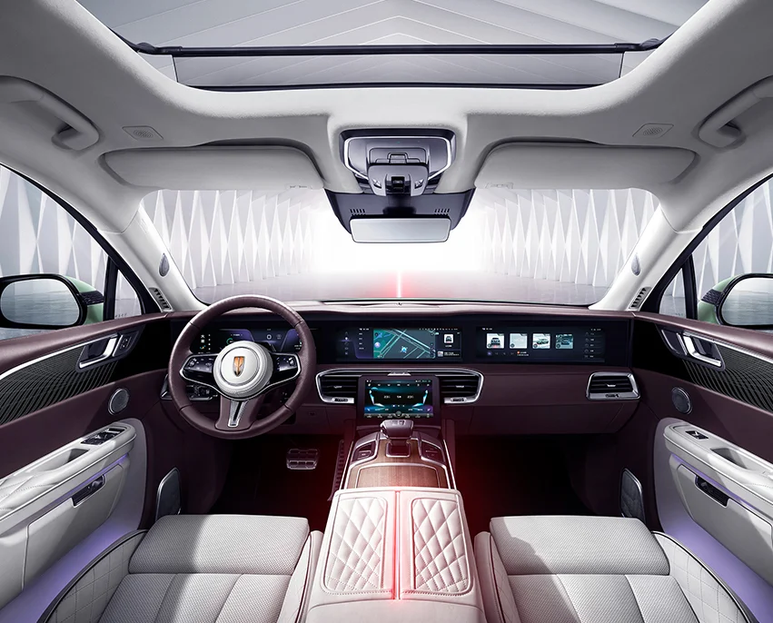 mejores coches chinos de alta gama, hongqi E-HS9, interior