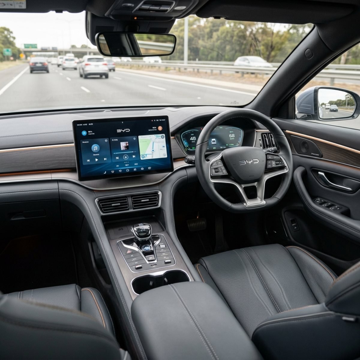Interior de un coche chino moderno: la electrónica concentra parte de las quejas de fiabilidad