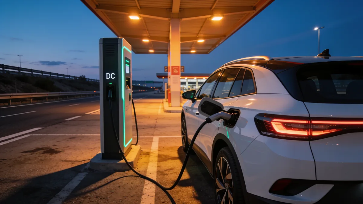 SUV eléctrico chino cargando a 200 kW en un punto de carga rápida en España