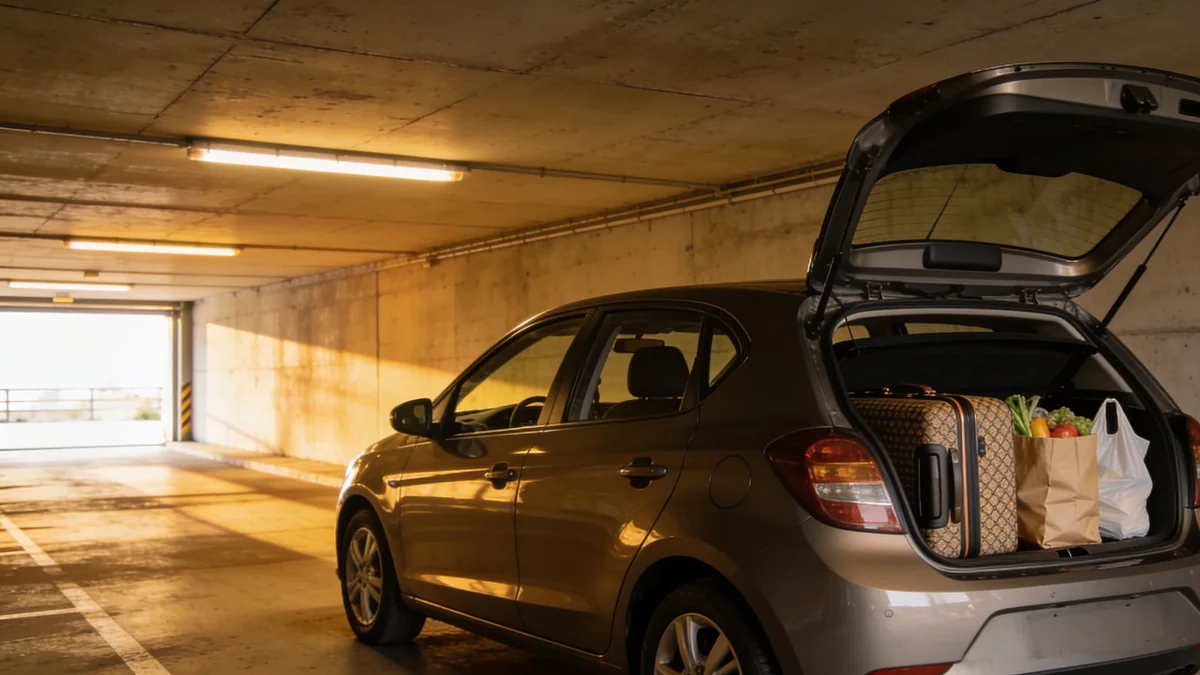 Maletero cargado de un utilitario híbrido, clave en la comparativa MG3 vs Toyota Yaris