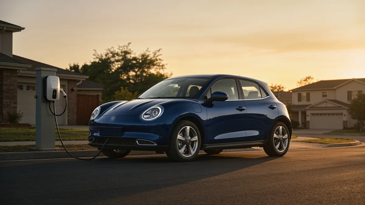 Geely Starray EM-i híbrido enchufable cargando en un punto de recarga doméstico